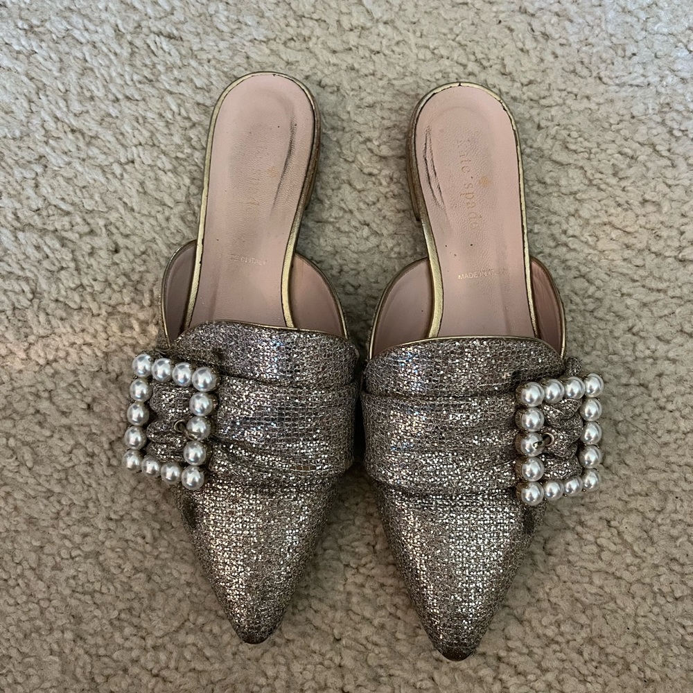 💛 Kate spade gold mule 6